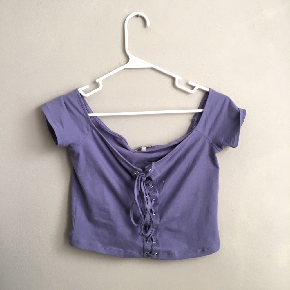 Charlotte Russe Lace up crop top